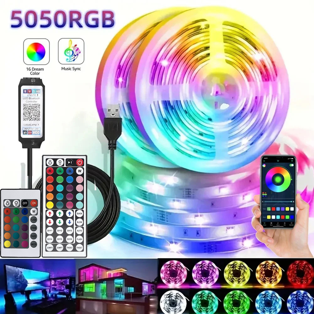 Photography Lighting Game - スマートRGB LEDゲーミングライトストリップ USBクリスマスライト 音楽同期 フレキシブルテープ アプリリモコン