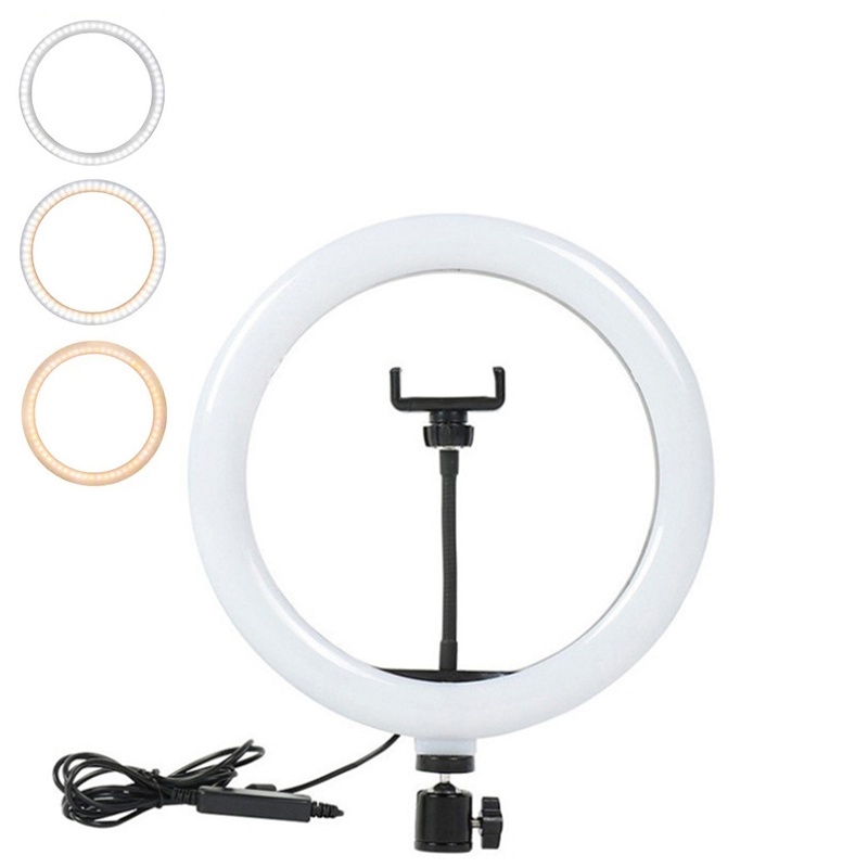 Photography Lighting Description - ビデオライト 16/26/33cm セルフィーリングLEDライト 調光可能 ラウンドリングフィルライト スマホ用