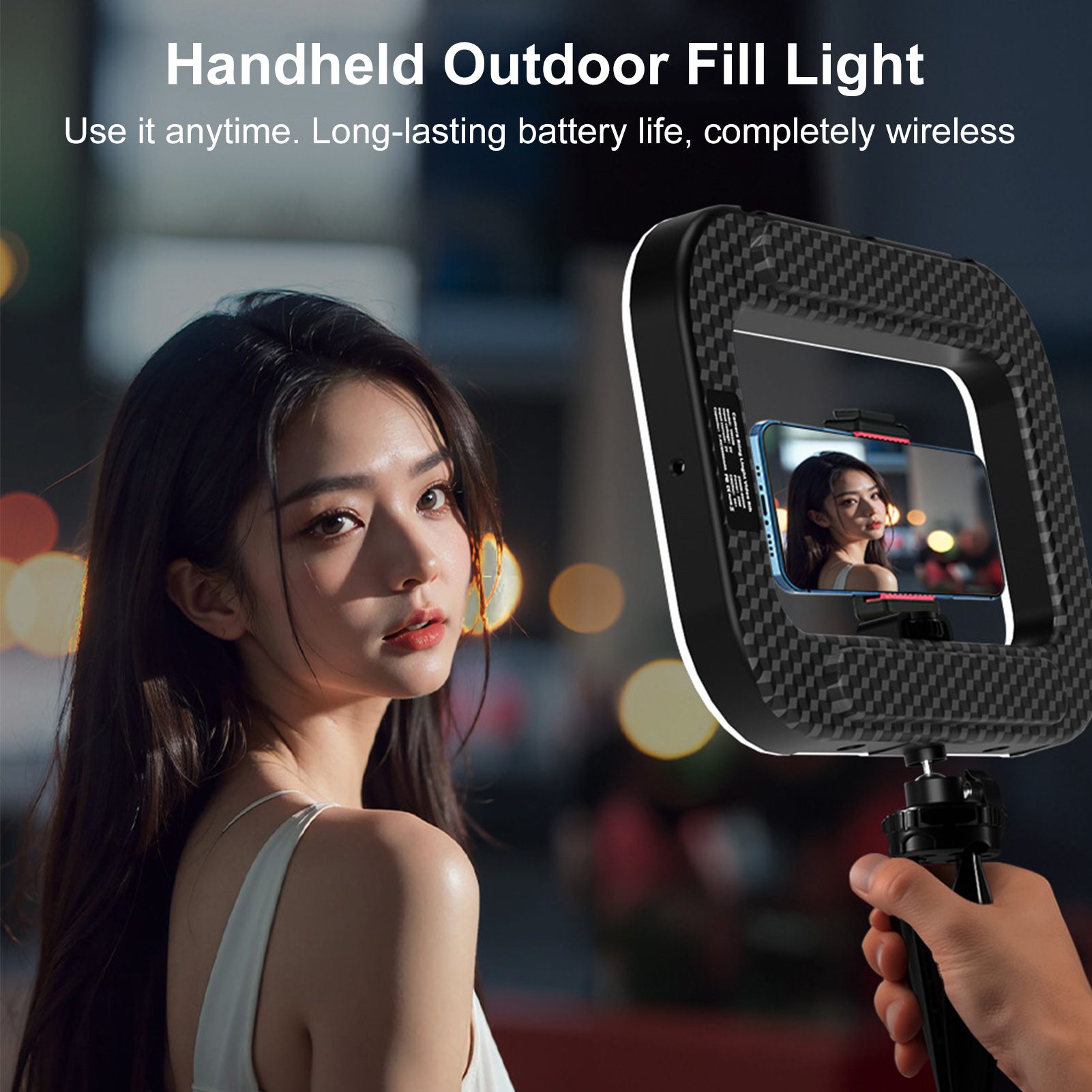 充電式携帯電話ライト、ハンドヘルドフォンスタビライザー（スマ - Photography Lighting Handheld のレビューと価格