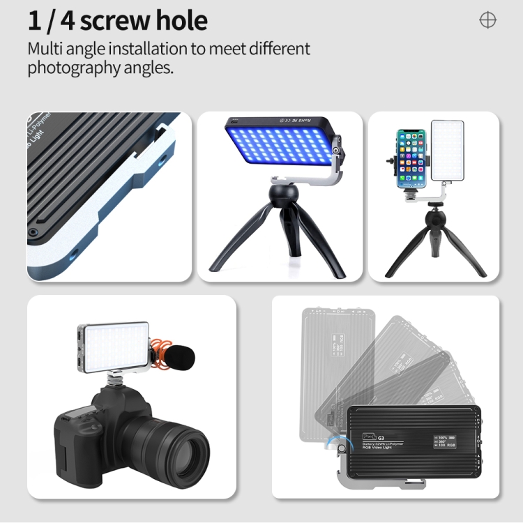 Pixel G3 フラットパネルRGBフィルライト ハンドヘ - Photography Lighting Handheld のレビューと価格
