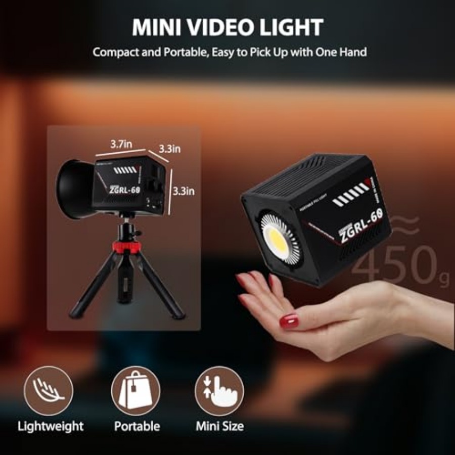 60W COB LED ビデオライト ハンドヘルド ポータブ - Photography Lighting Handheld のレビューと価格