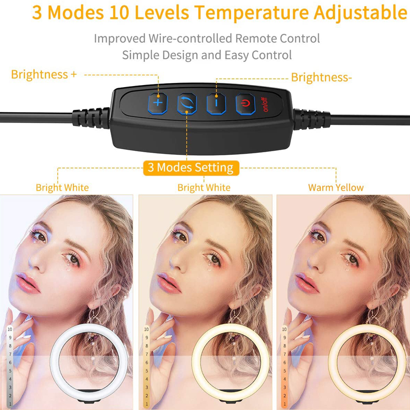 10インチ自撮りリングライト写真撮影用フィルライトLEDリン - Photography Lighting Description のレビューと価格