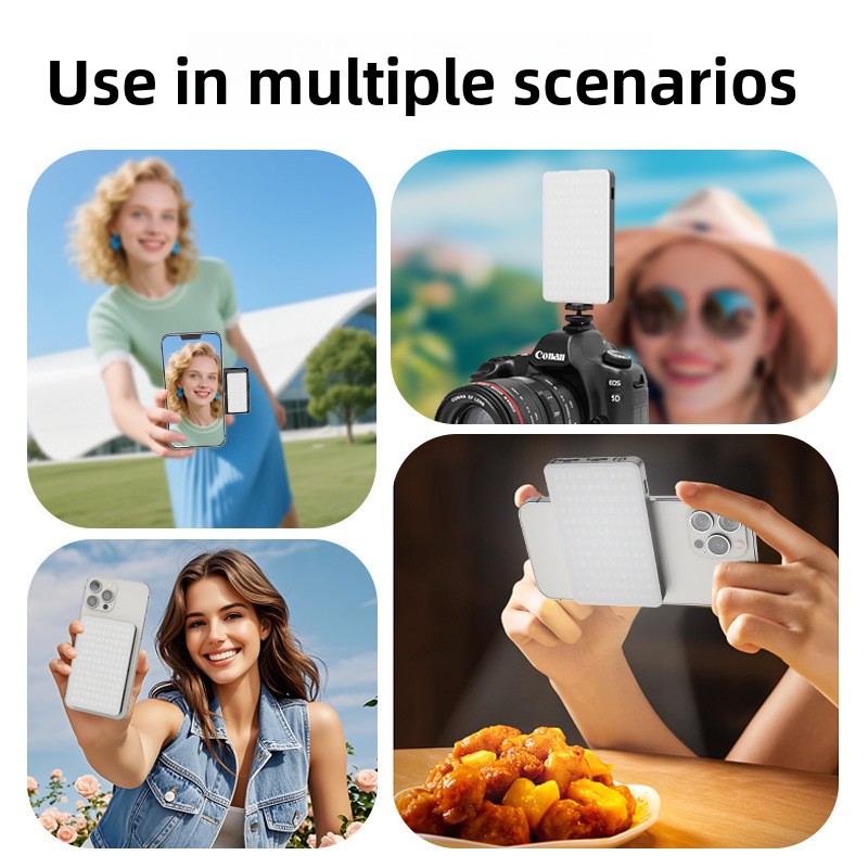 両面磁気フィルライト 携帯電話 ライブ写真 二色の優しい光  - Photography Mobile Lighting のレビューと価格