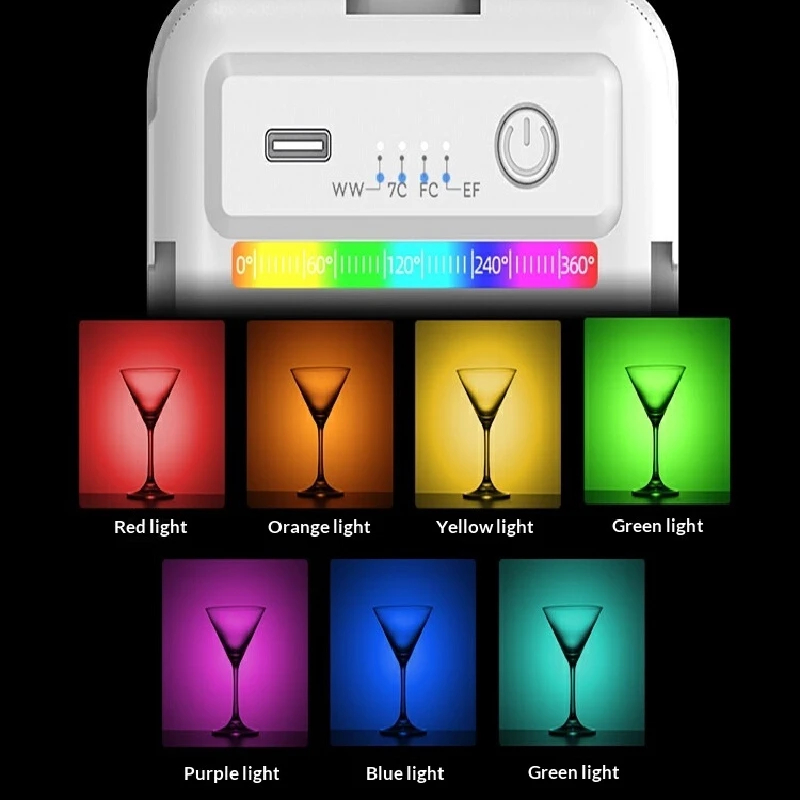 スマートフォン用三脚、RGBセルフィーライト、7色の調光機能 - Photography Lighting Brands のレビューと価格